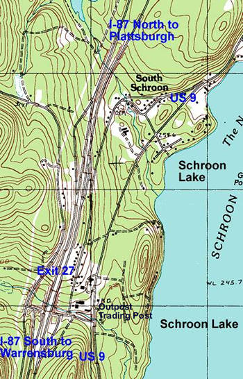 Exit 27, South Schroon Lake Map