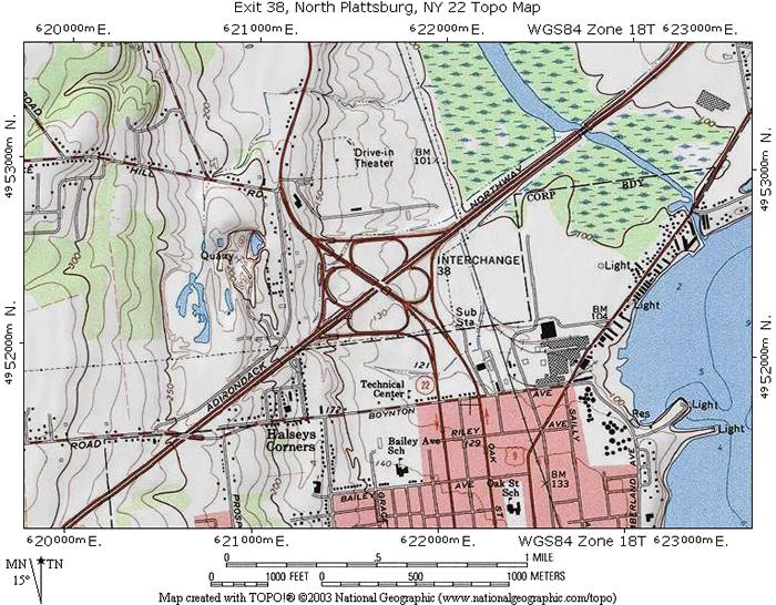 Exit 38 Topographic Map