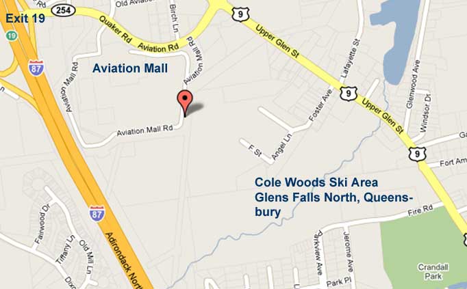 Coles Woods Road Map, in Glens Falls