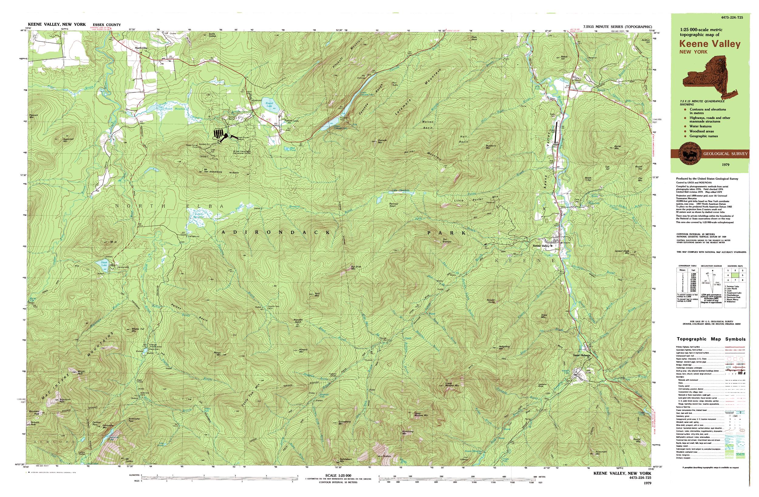 Keene Valley Topographic Map