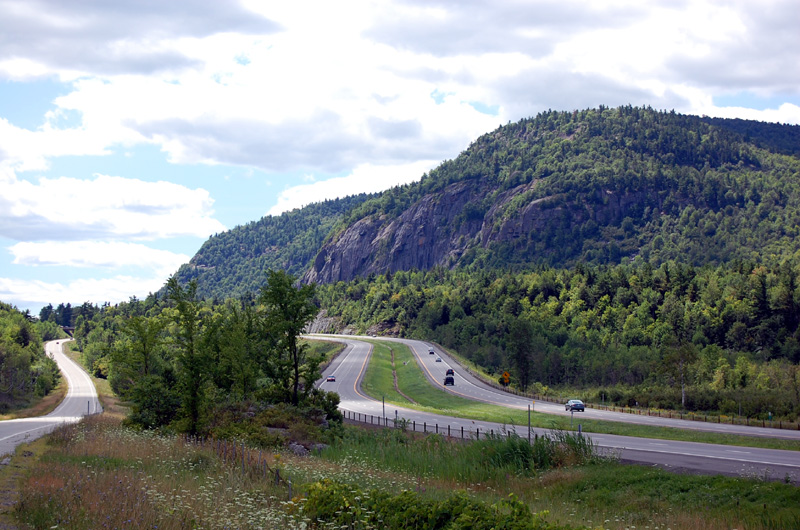 Pokomoonshine Cliff Face Just South of Exit 33 in Lewis, US 9 to the left