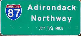 I-87 Sign at the water stop at Exit 30, US 9