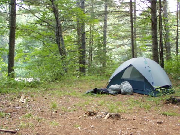 My campsite on state land near Schroon Falls