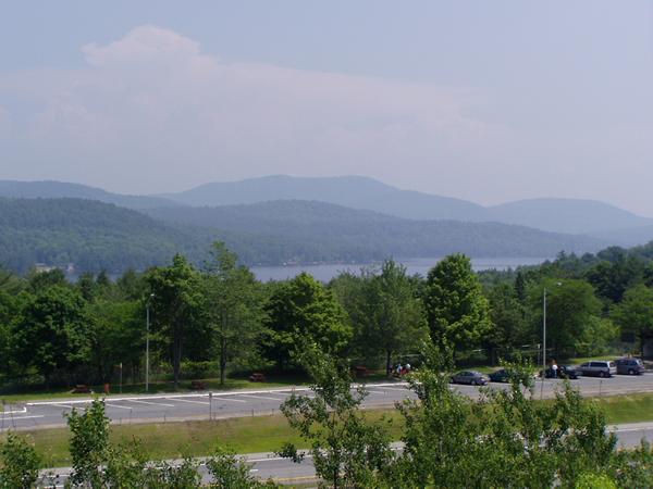 Looking over Schroon Lake from southbound rest area