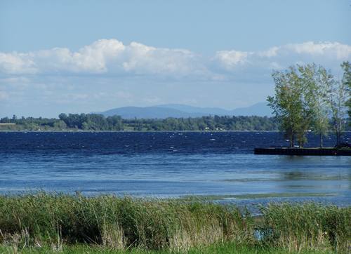 Cumberland Bay off of US 9, Vermont's Green Mountains in Back