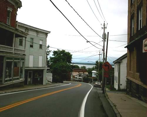 Looking down NY 9N & 22 towards Vermont