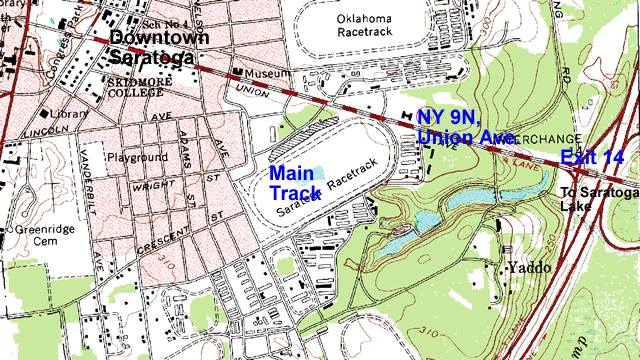 Saratoga Race Course Map