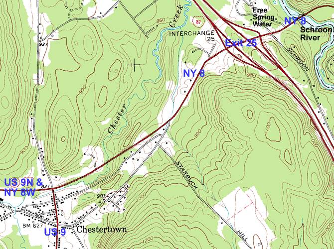 Exit 25, Chestertown Map