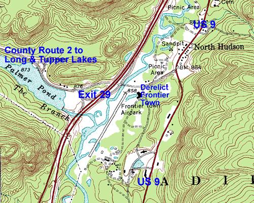 Exit 29, North Hudson Map