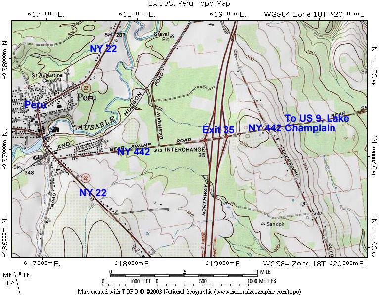 Exit 35 Peru Topographic Map