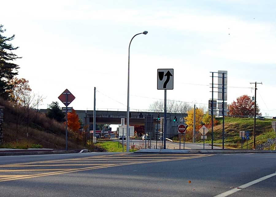 Exit 11 - Round Lake, Malta, and Ballston Lake, Round Lake By-Pass in Foreground