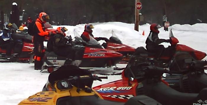 Sleds on the Adirondack RR, Lake Clear Junction