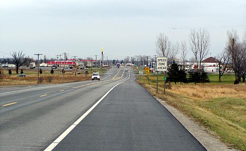 Looking East on US 11 towards Northway Exit 42 & Champlain