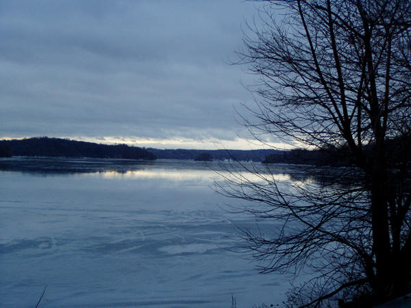 Sunset over the Mohawk RIver from Crescent